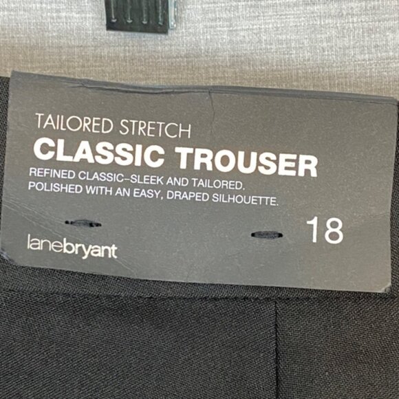 Lane Bryant Pants NEW Womens 18T Black Classic Trousers Tailored Stretch Pockets - Picture 8 of 14